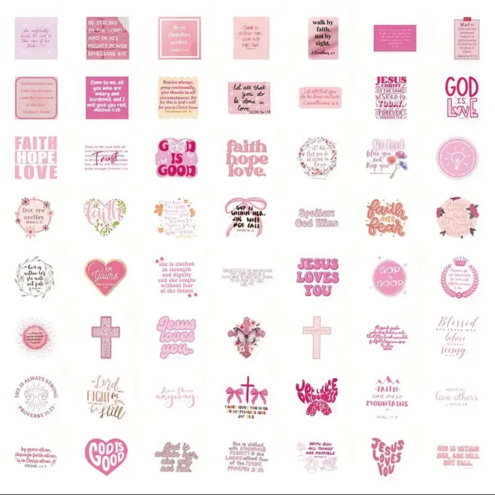110 Inspirational Faith Stickers - Picture 3 of 3